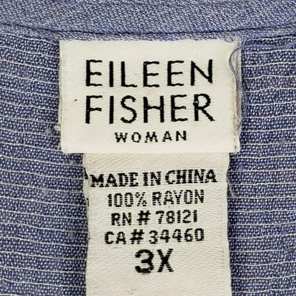 Eileen Fisher Tank Top Pullover Women’s Plus Size 3X Light Blue Rayon - Picture 5 of 6
